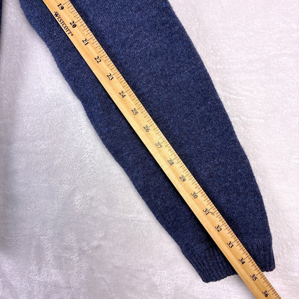 Ted Baker Sweater Mens 7 (3XL) Blue Technicolour Yarns Wool Shawl Collar Luxury - Picture 8 of 10